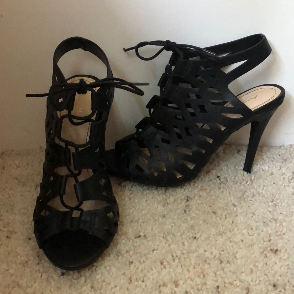 Anne Michelle Lace-Up Heals